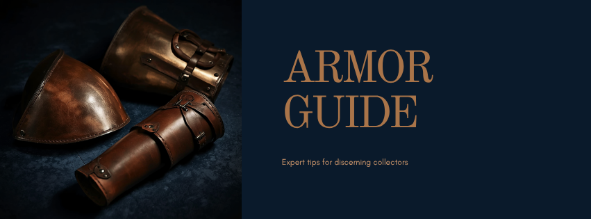Leather armor pieces displayed with dramatic lighting