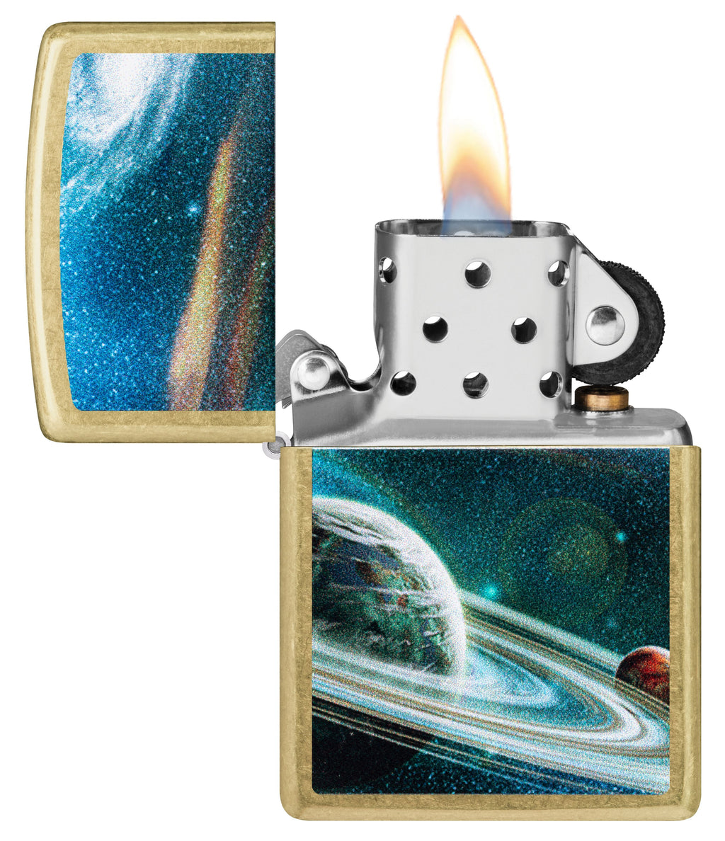 Zippo Space Planet Galaxy Art, Street Brass Lighter #47183