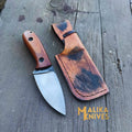 Premium Custom EDC Skinner Knife with Handcrafted Leather Sheath - Razor-Sharp Survival Tool-0023