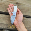 Mini Modern Tanto Skinner Knife - Camel Bone Handle for Precision Cutting & Stylish Design-0030
