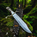Wild West Bowie Knife Stainless Damascus Stag Handle