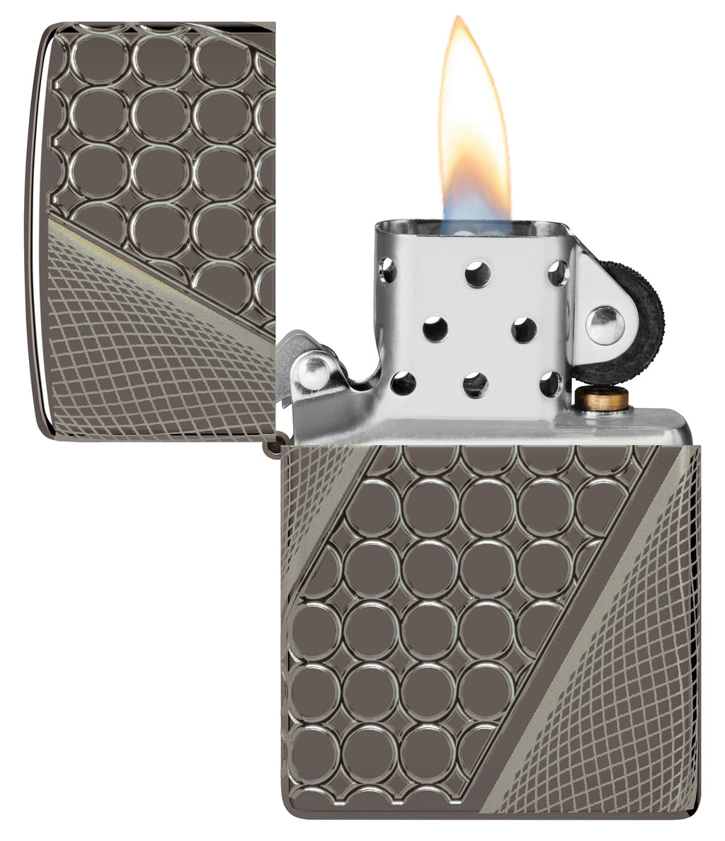 Zippo Armor Deep Dots MultiCut 360°, Black Ice Lighter #46812
