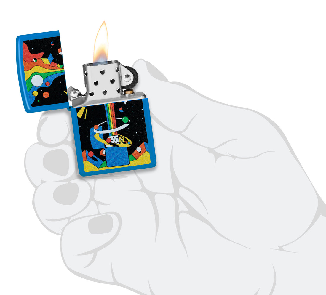 Zippo Cosmic Zippo Retro, Sky Blue Matte Lighter #46155