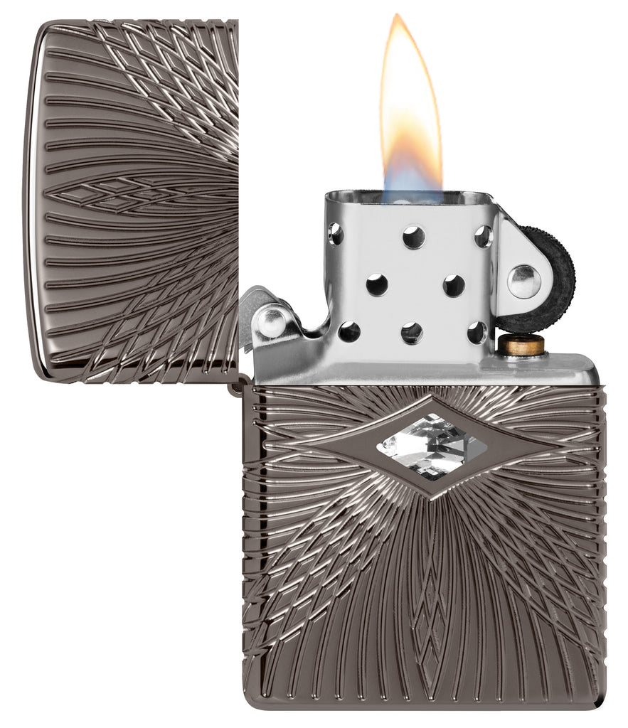 Zippo Armor Pattern MultiCut, Black Ice Lighter #49291