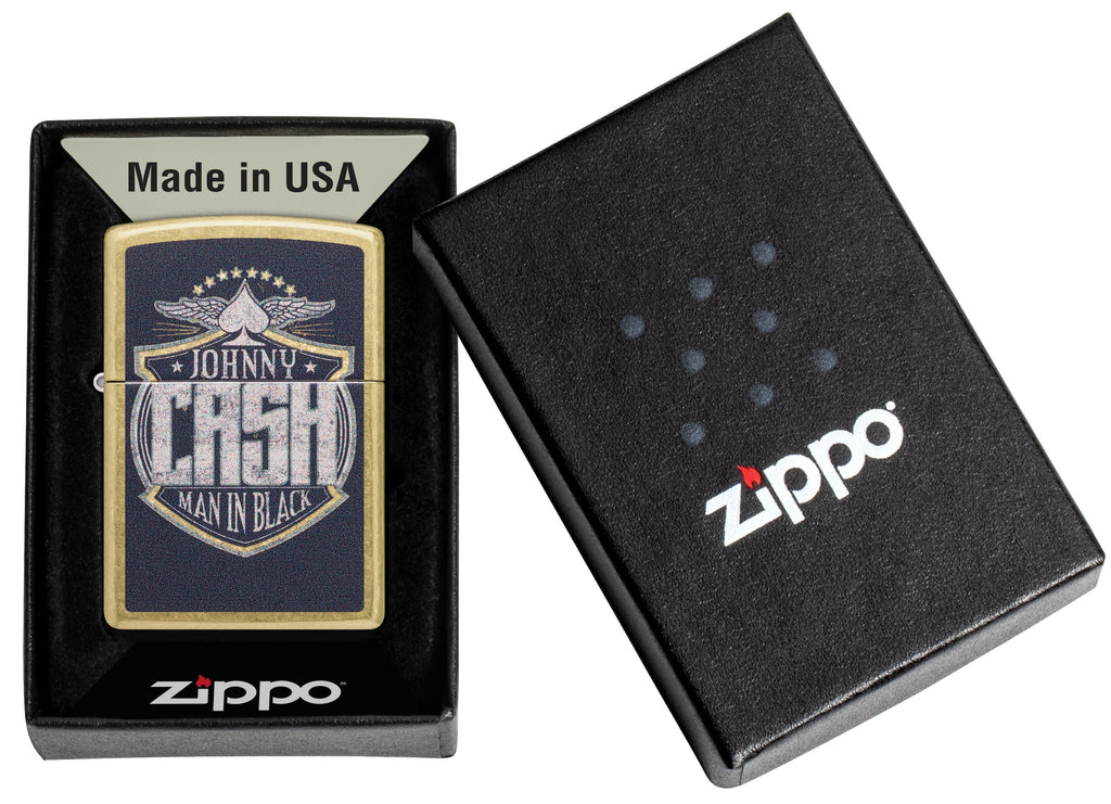 Zippo Johnny Cash Man in Black, Street Brass Lighter #47200