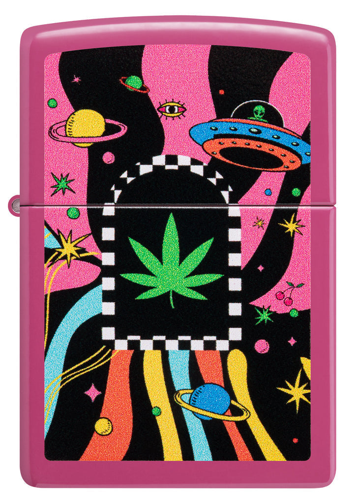 Zippo Cannabis Galaxy Pink, Frequency Lighter #48928