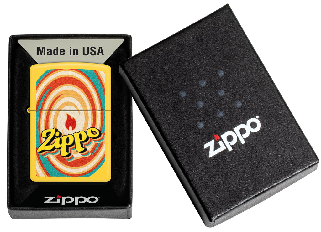Zippo Swirls, Sunflower Yellow Lighter #46570