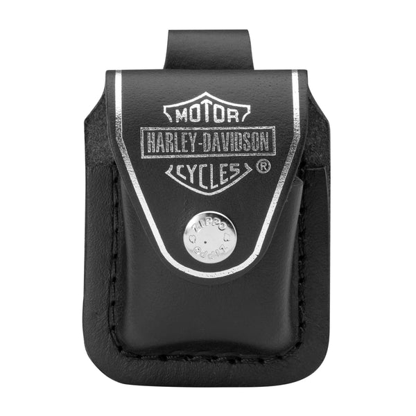 Zippo Harley-Davidson Leather Pouch w/ Belt Loop for Zippo Lighters #HDPBK