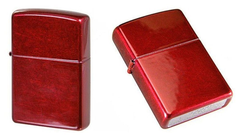 Zippo Translucent Coating, Candy Apple Red Lighter #21063