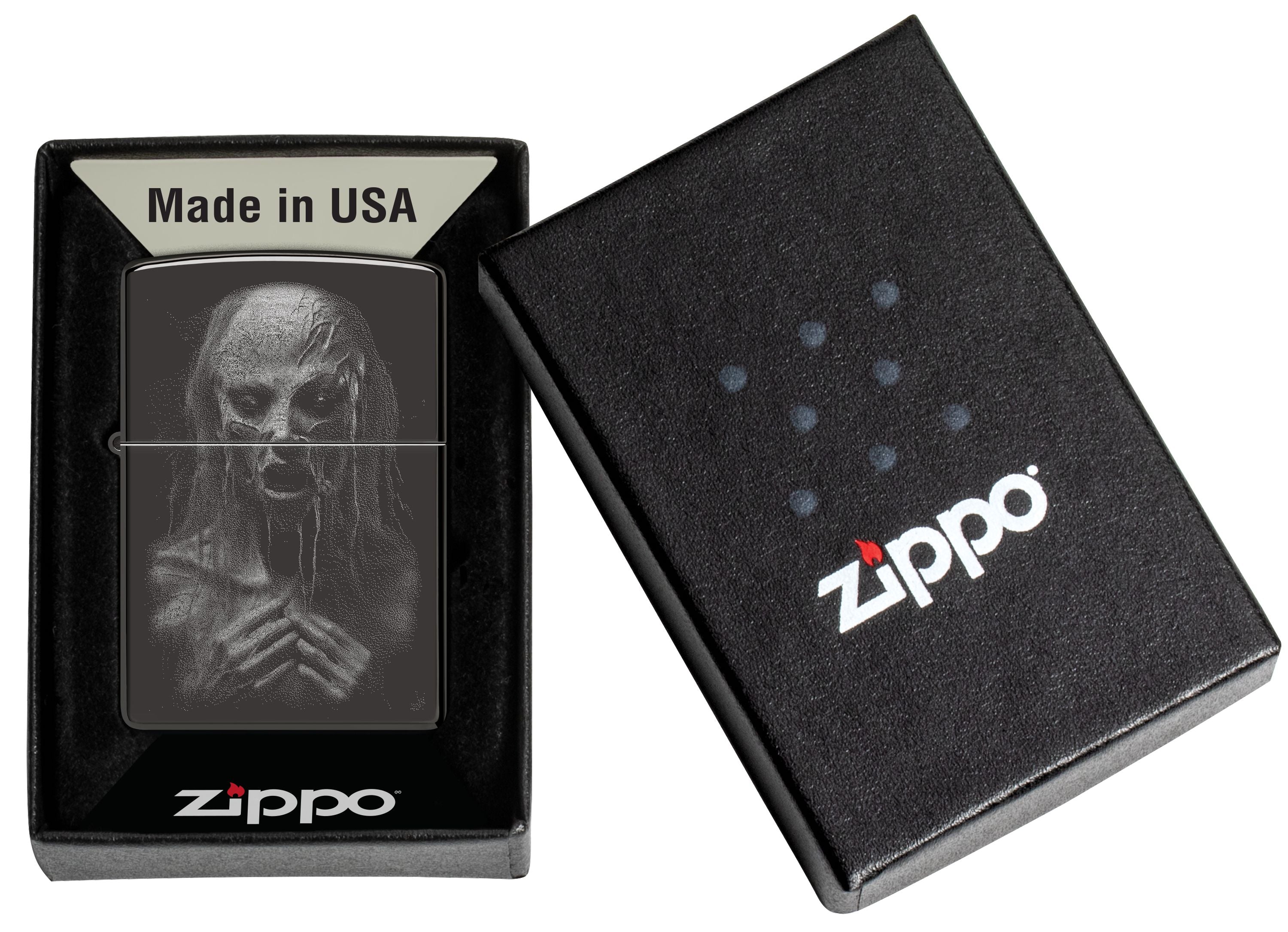 Zippo Zombie Monster, High Polish Black Lighter #46292