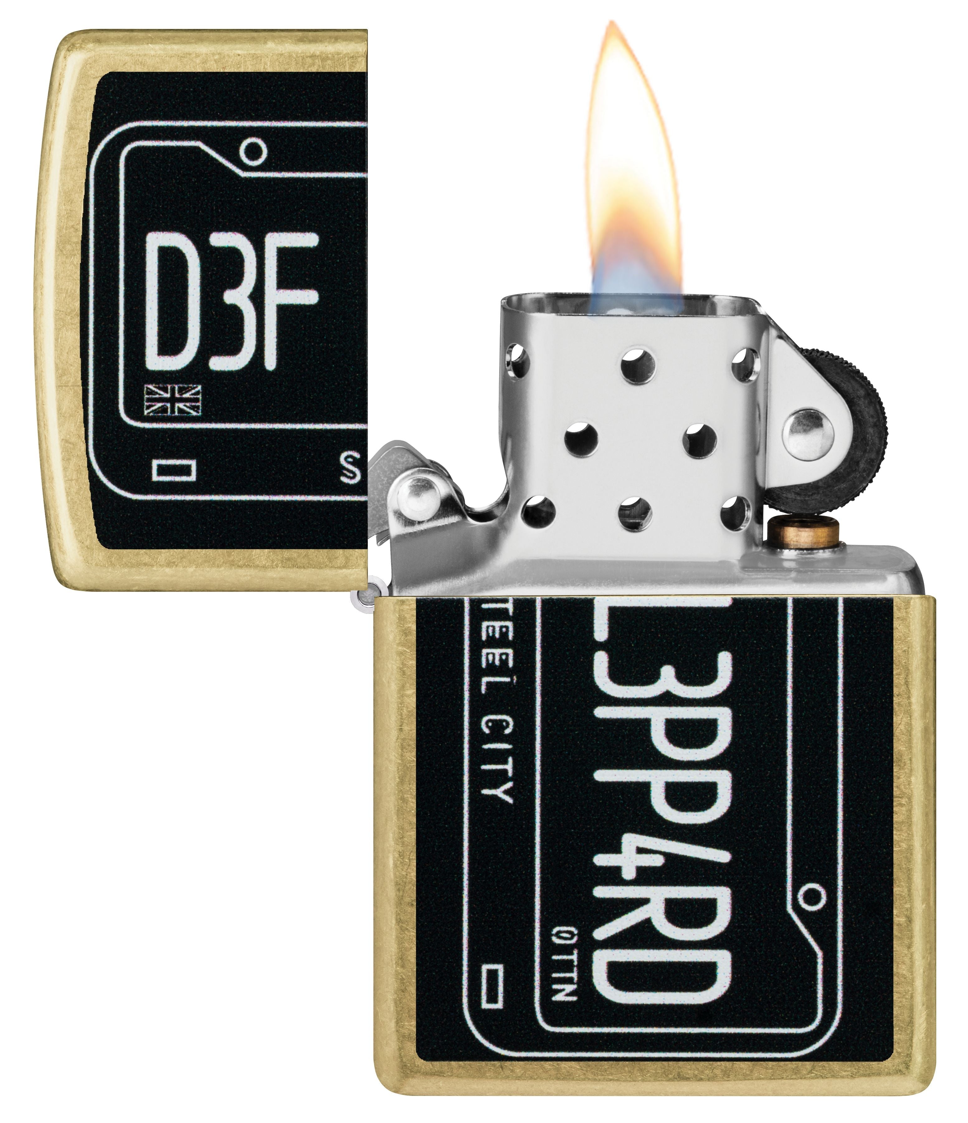 Zippo Def Leppard Steel City, Street Brass Lighter #47223