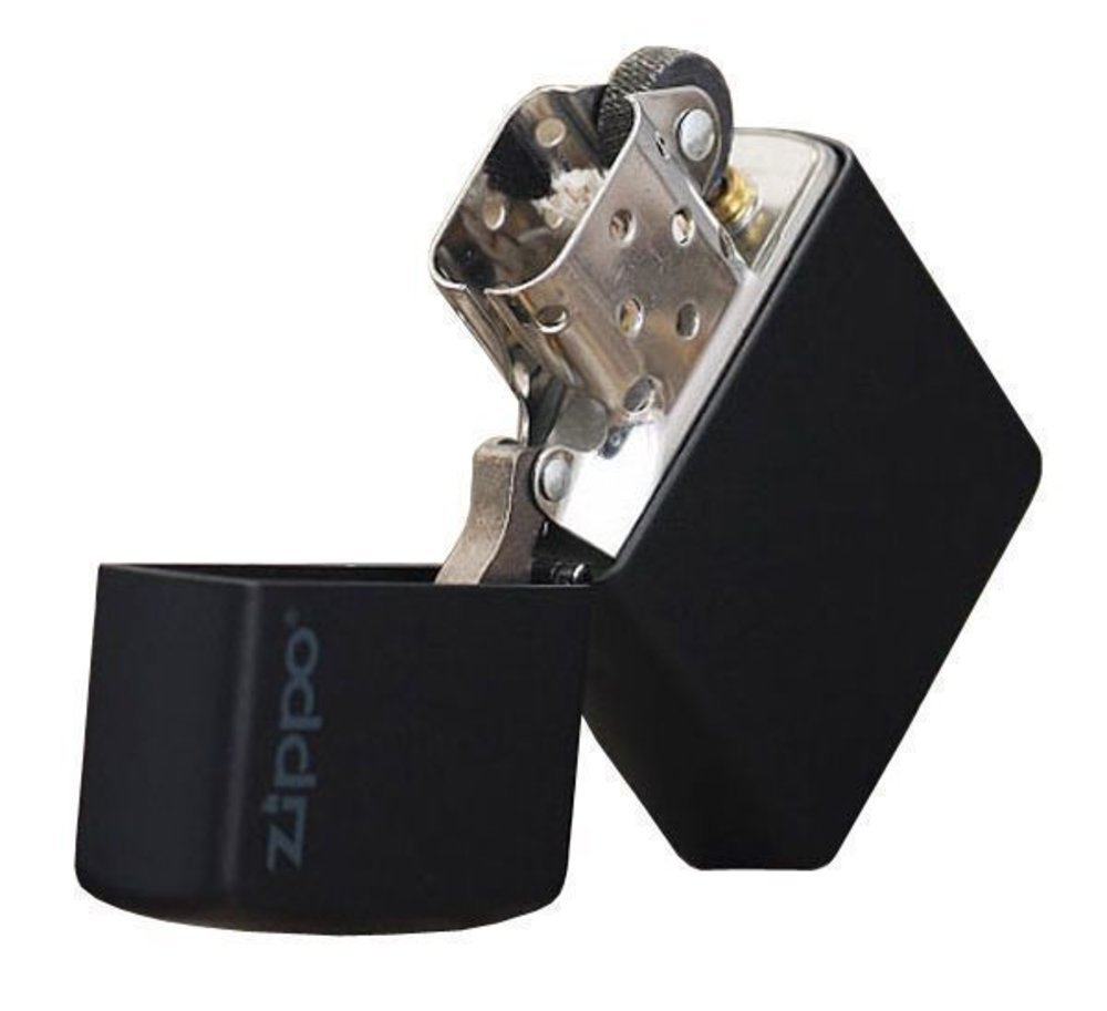 Zippo Classic Black Matte with Logo, Lighter #218ZL