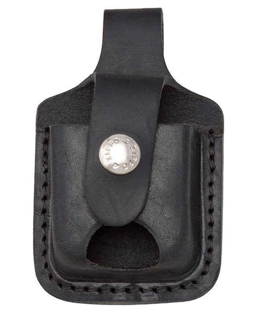 Zippo Leather Pouch w/Belt Loop & Thumb Notch For Windproof #LPTBK