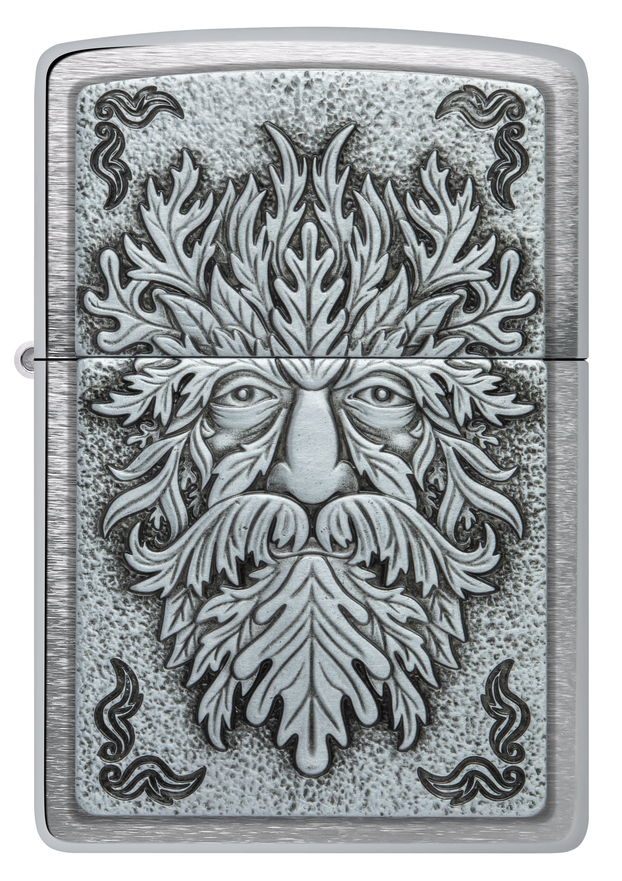 Zippo Norse God Emblem, Brushed Chrome Lighter #48906