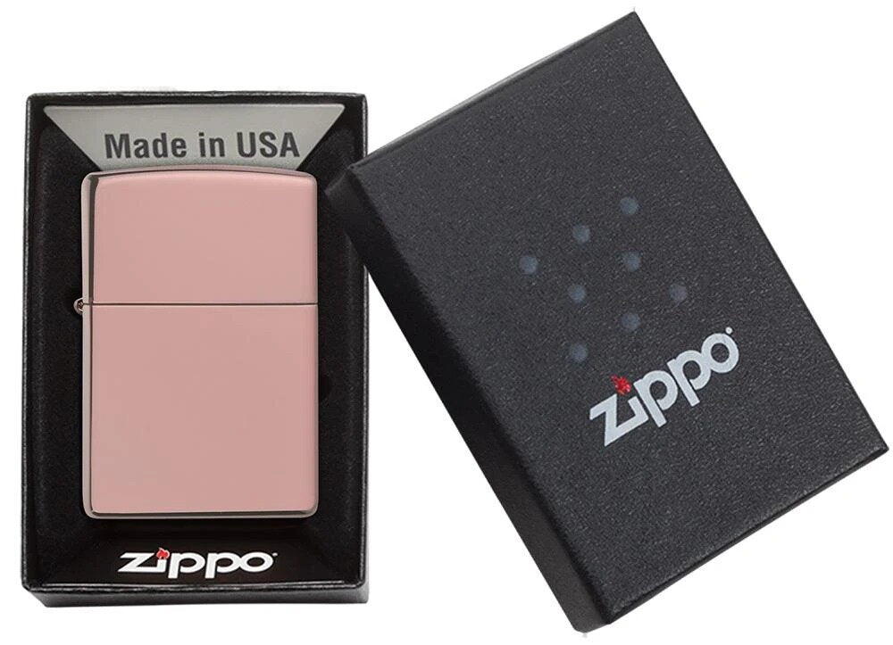 Zippo Classy Shiny, High Polish Rose Gold Lighter #49190
