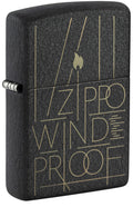 Zippo Line Art Zippo, Black Crackle Lighter #46172