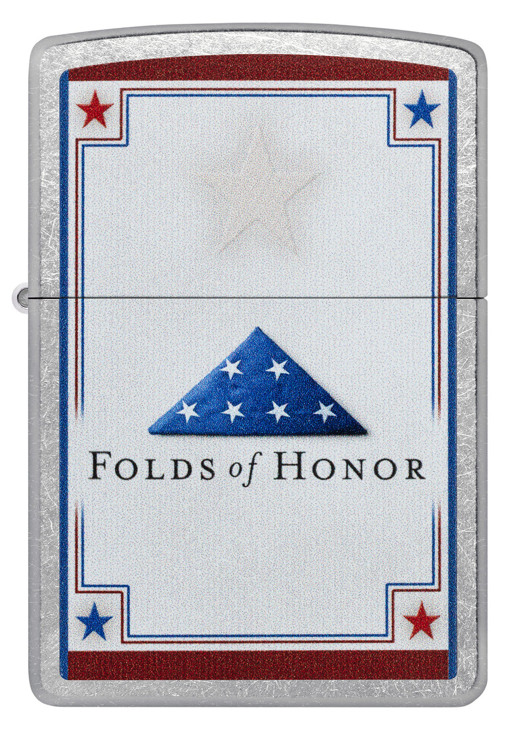 Zippo Folds of Honor Logo, Street Chrome Lighter #46768