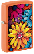 Zippo Flowers Texture Print, Orange Matte Lighter #46434