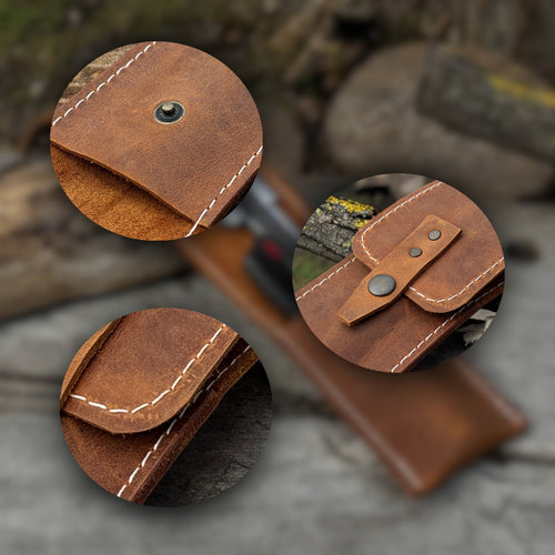 1 Pocket Leather Tool Case - Sharky Forged Steel Tools leather pouch | Relic & Reel