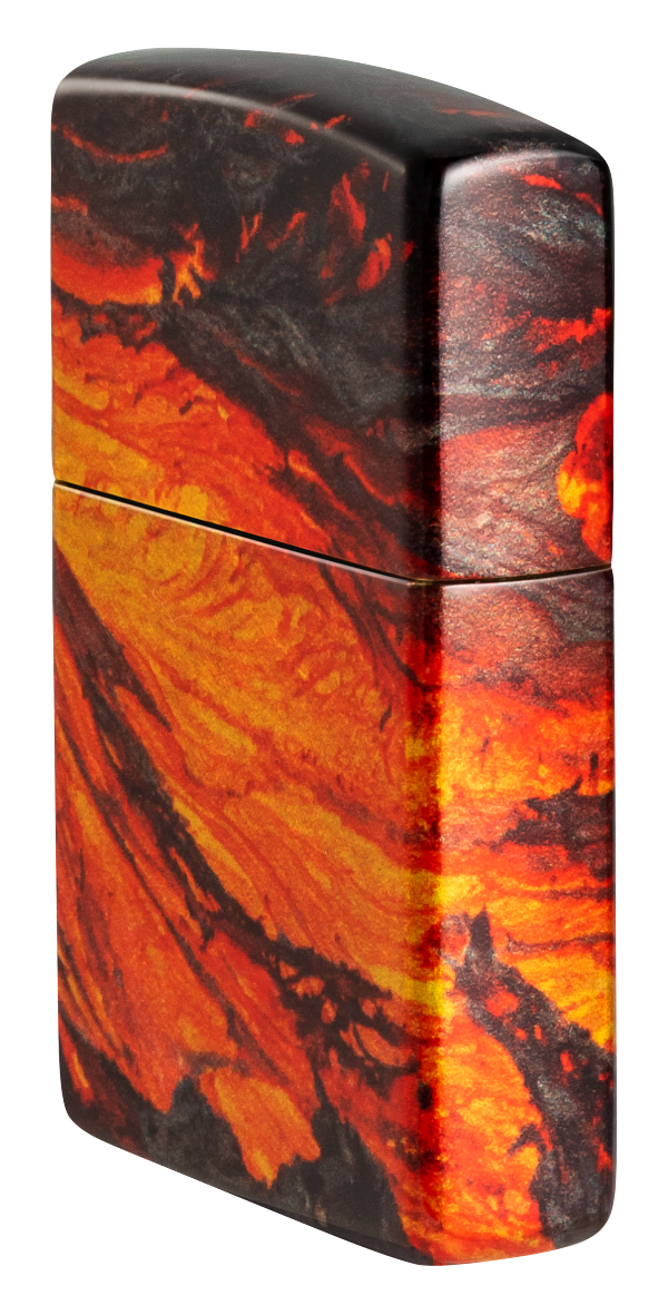 Zippo Fire Lava 540°, Tumbled Brass Lighter #48622