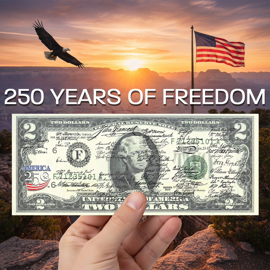 Declaration of Independence Signatures | 250th Anniversary $2 Bill