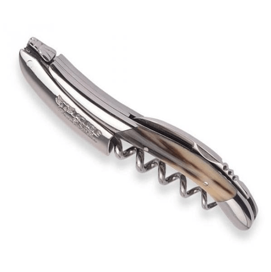 Handcrafted Sommelier Waiter's Corkscrew with Solid Horn Handle by Laguiole en Aubrac