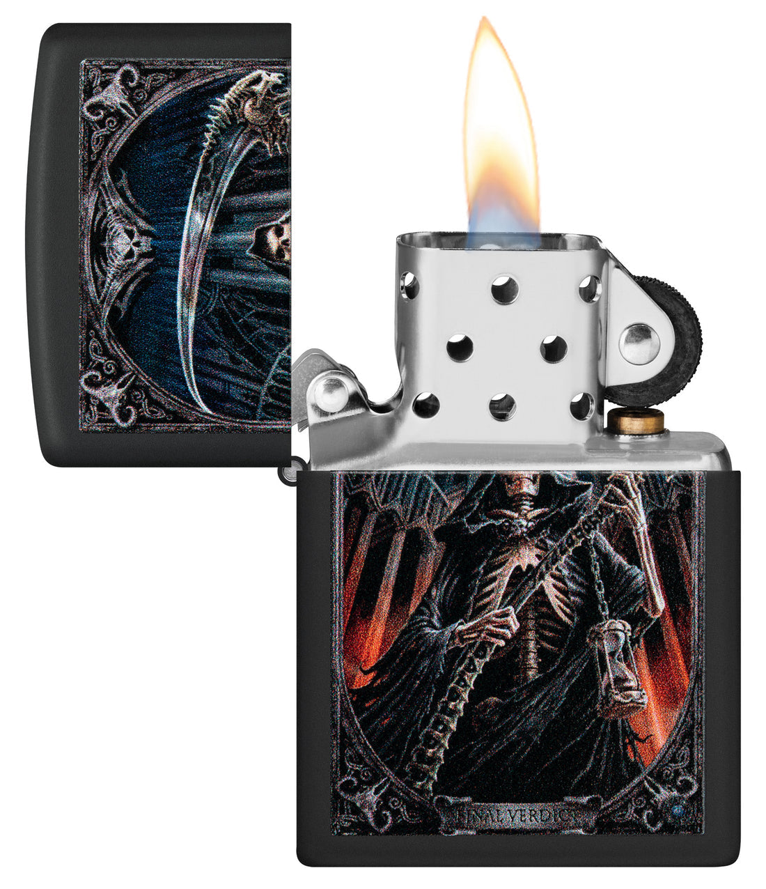 Zippo Anne Stokes Grim Reaper, Black Matte Lighter #46164