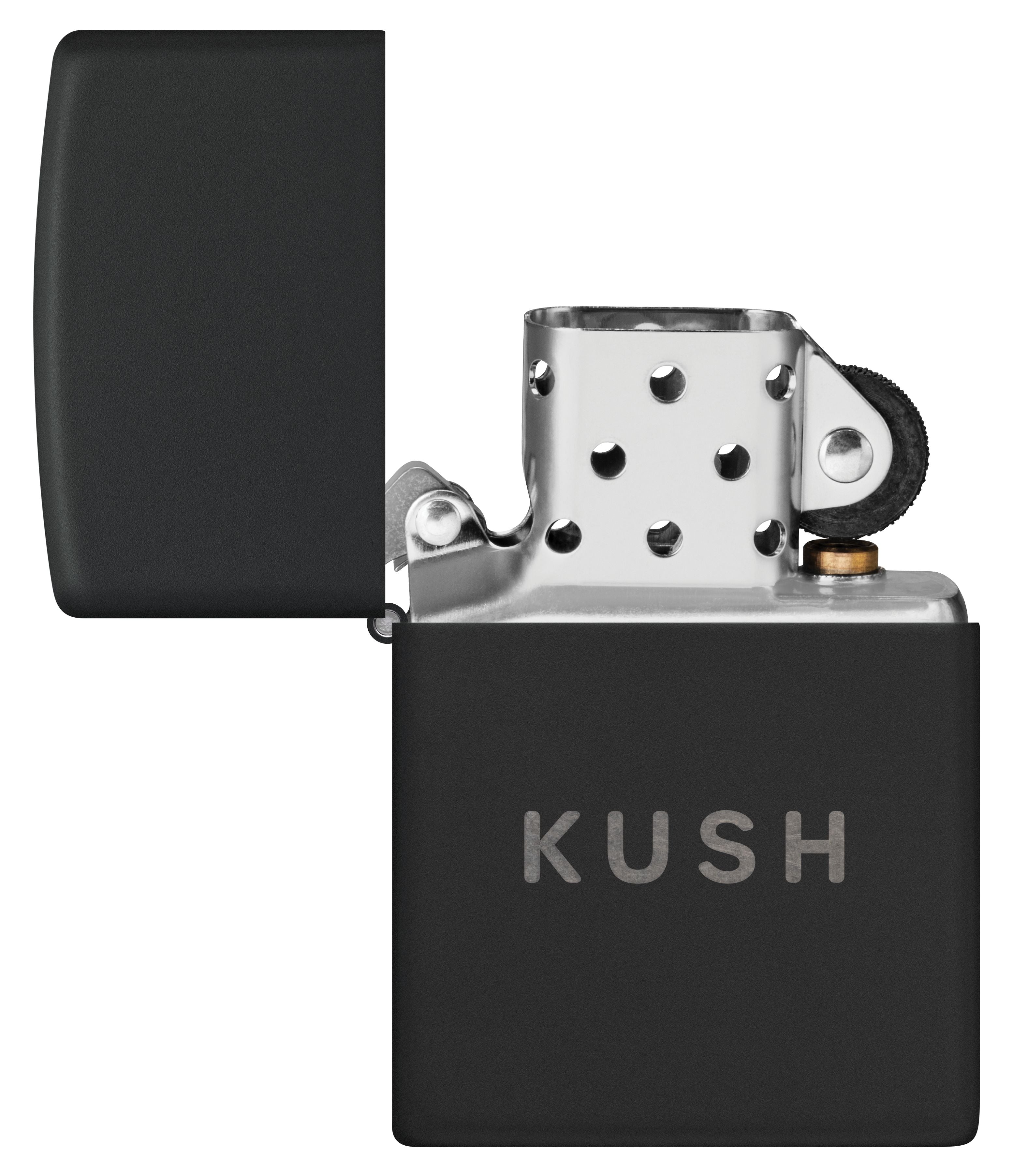 Zippo KUSH Logo, Black Matte Lighter #47215