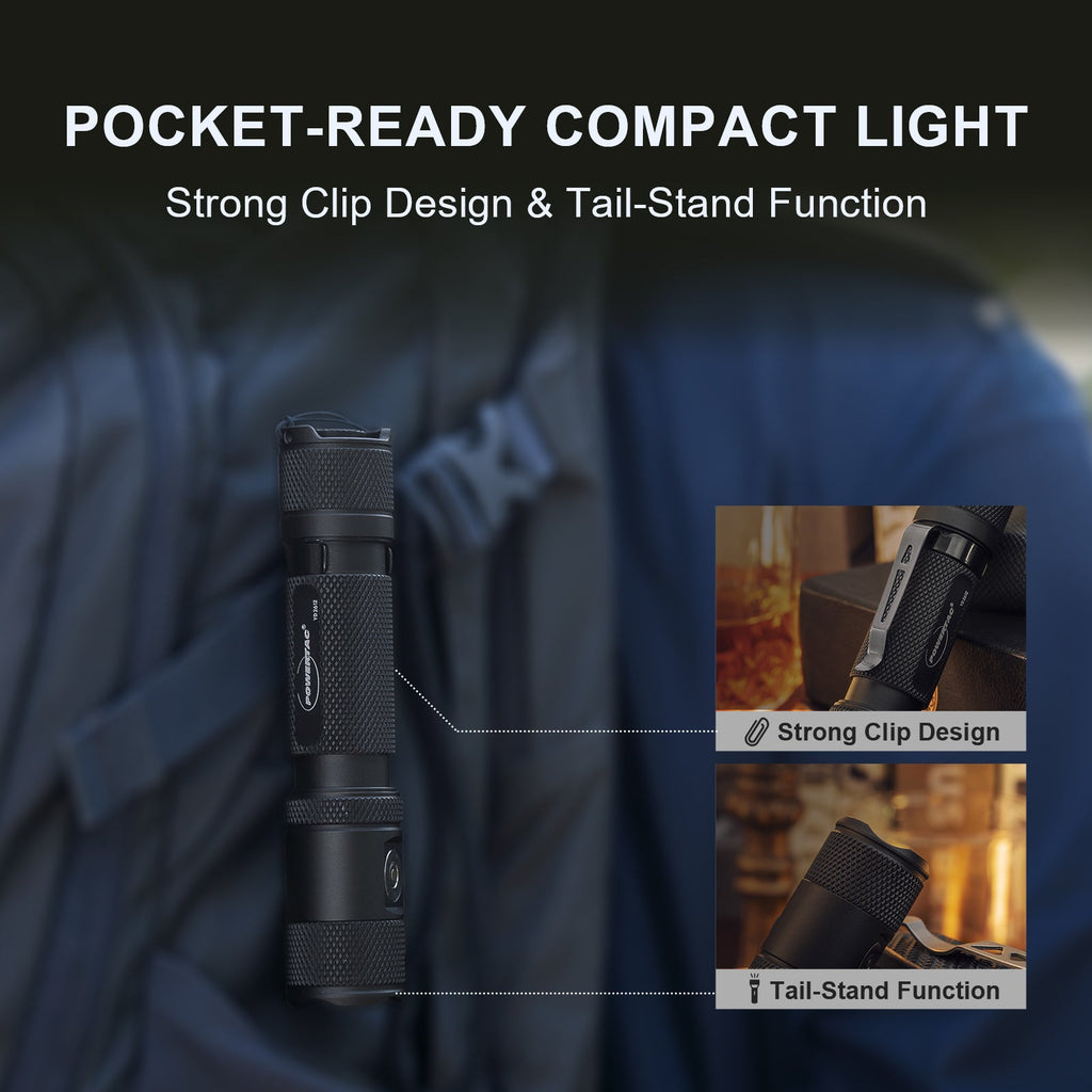Powertac M5 Gen3 Tactical EDC Flashlight | 2030 Lumens