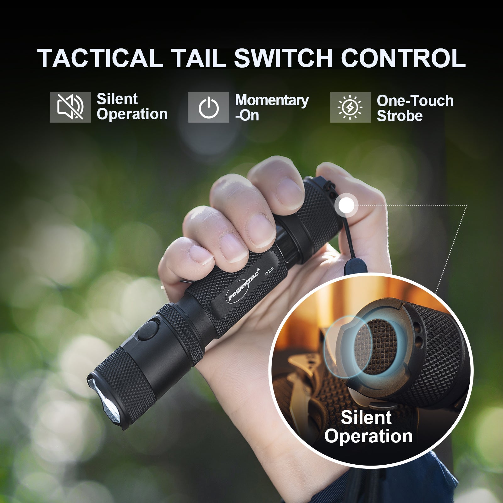 Powertac M5 Gen3 Tactical EDC Flashlight | 2030 Lumens