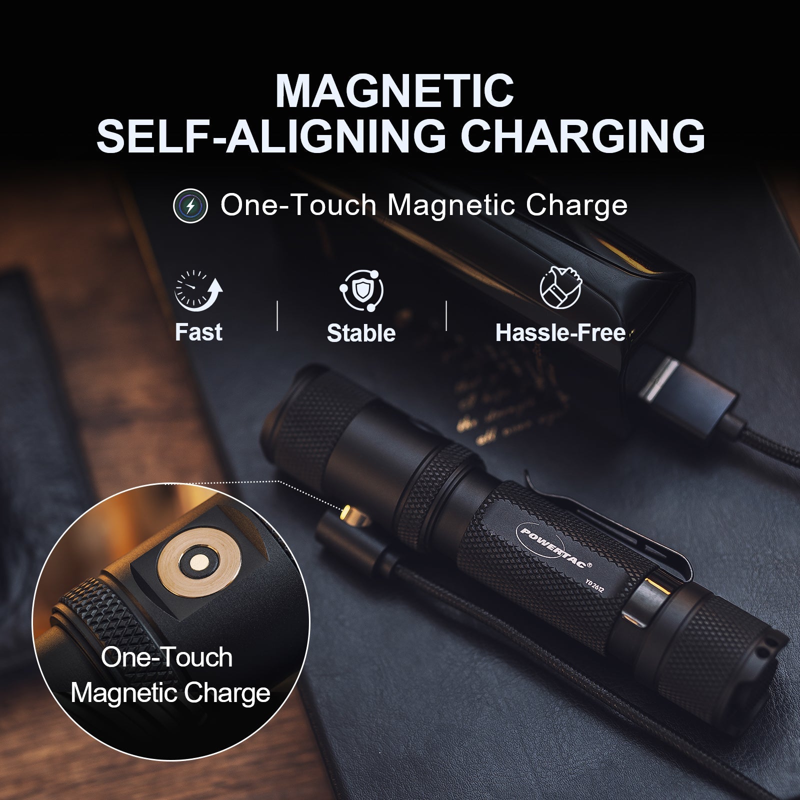 Powertac M5 Gen3 Tactical EDC Flashlight | 2030 Lumens
