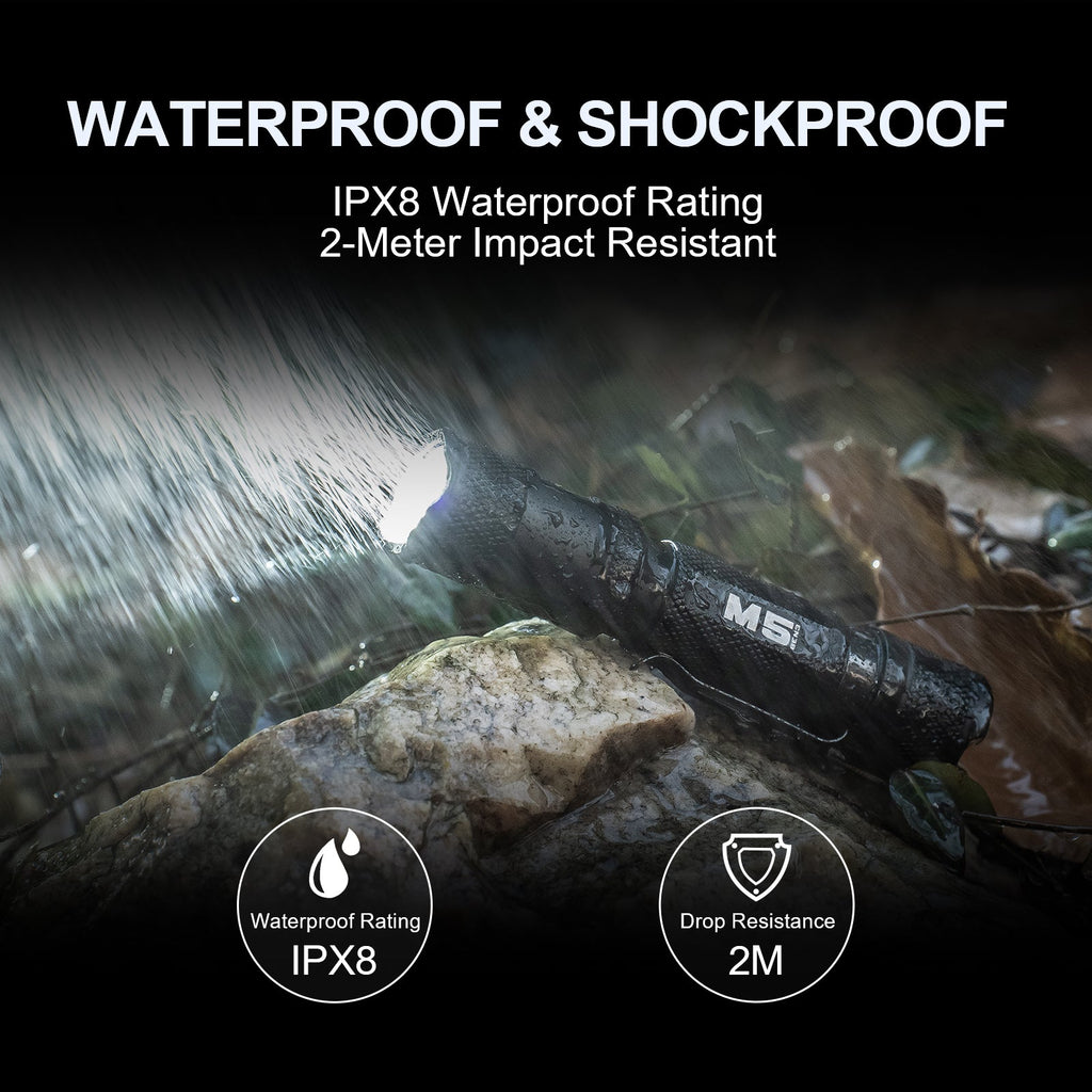 Powertac M5 Gen3 Tactical EDC Flashlight | 2030 Lumens