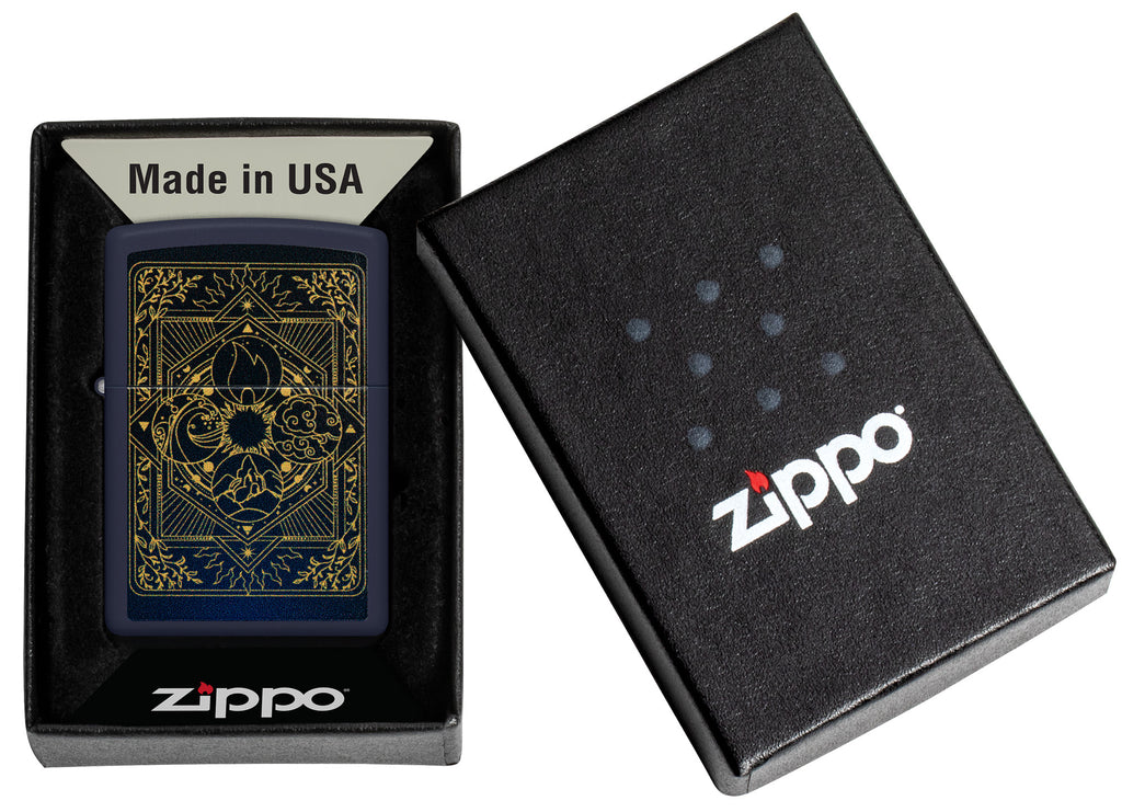 Zippo Earths Elements, Navy Blue Matte Lighter #48958