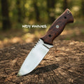 7.5" J2 Stainless Steel Skinning Knife – Fixed Blade Skinner with Rosewood Handle