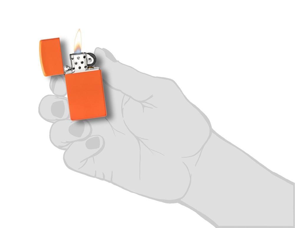 Zippo Slim Orange Matte Lighter #1631