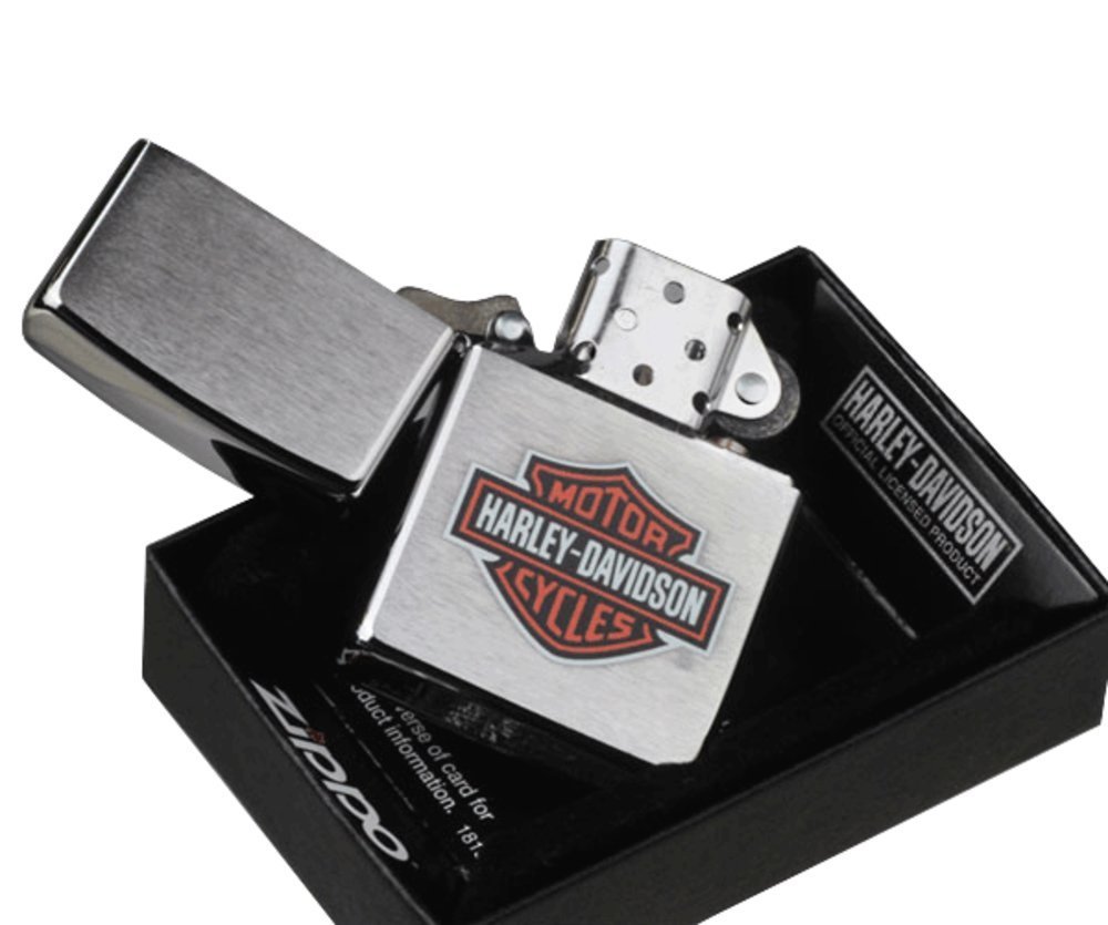 Zippo Harley-Davidson & Leather Pouch Gift Set #LPGS-LPLBK-200HD.H252