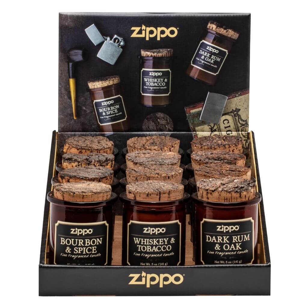 Zippo Spirit Candle, 12-Pack Display (3 Scents) #70004