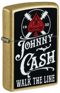 Zippo Johnny Cash Walk the Line, Street Brass Lighter #47245