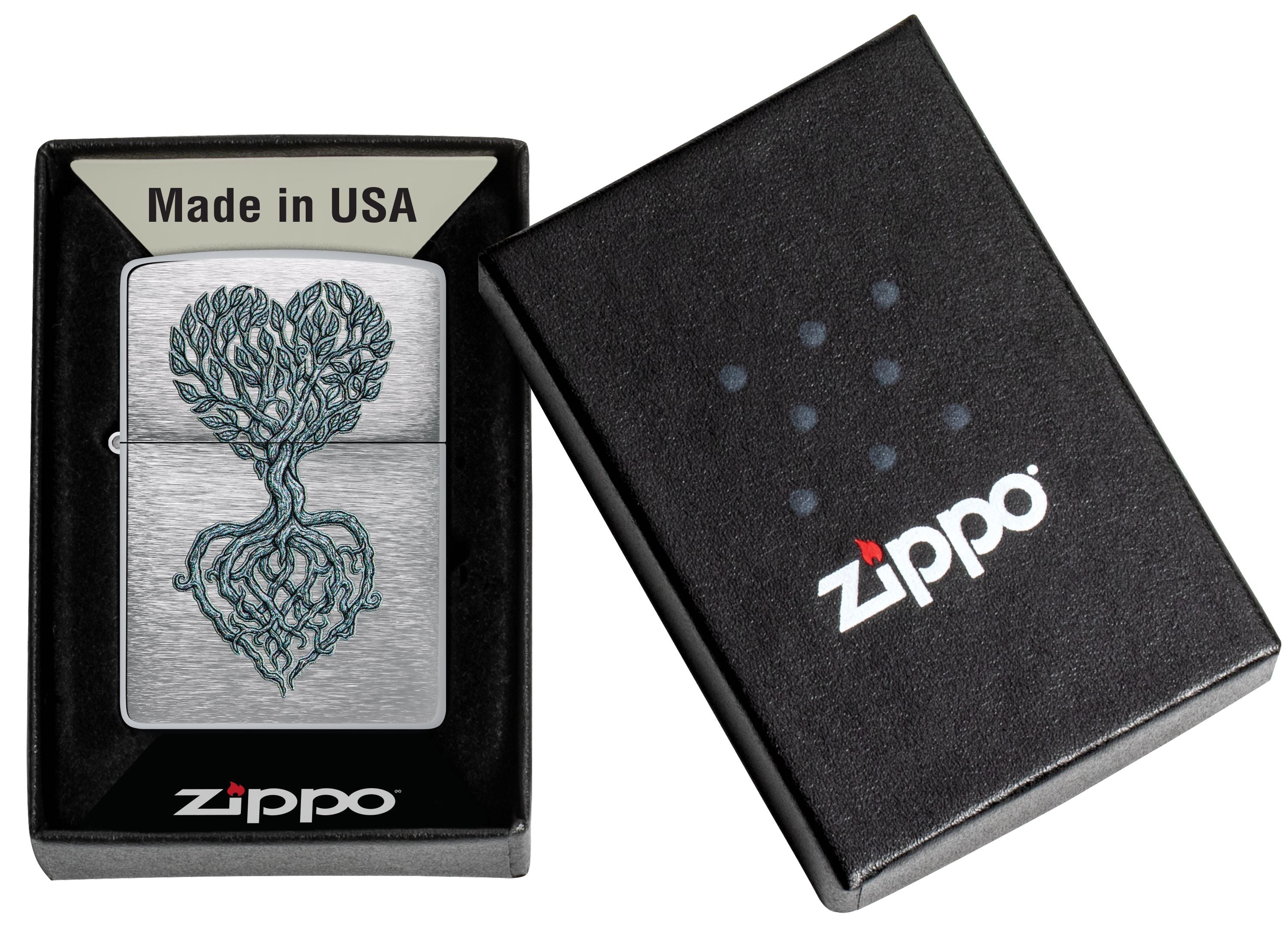 Zippo Love, Brushed Chrome Lighter #46232