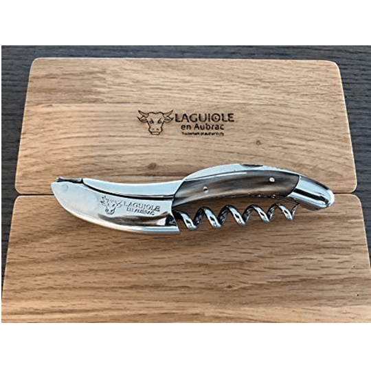 Handcrafted Sommelier DeLuxe No 9 Waiter's Corkscrew with Solid Horn Handle by Laguiole en Aubrac