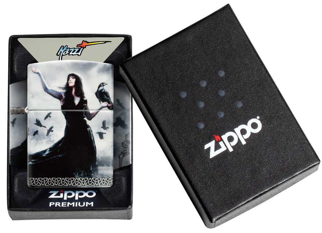 Zippo Mazzi Gothic Lady Ravens, 540° Color Lighter #48969