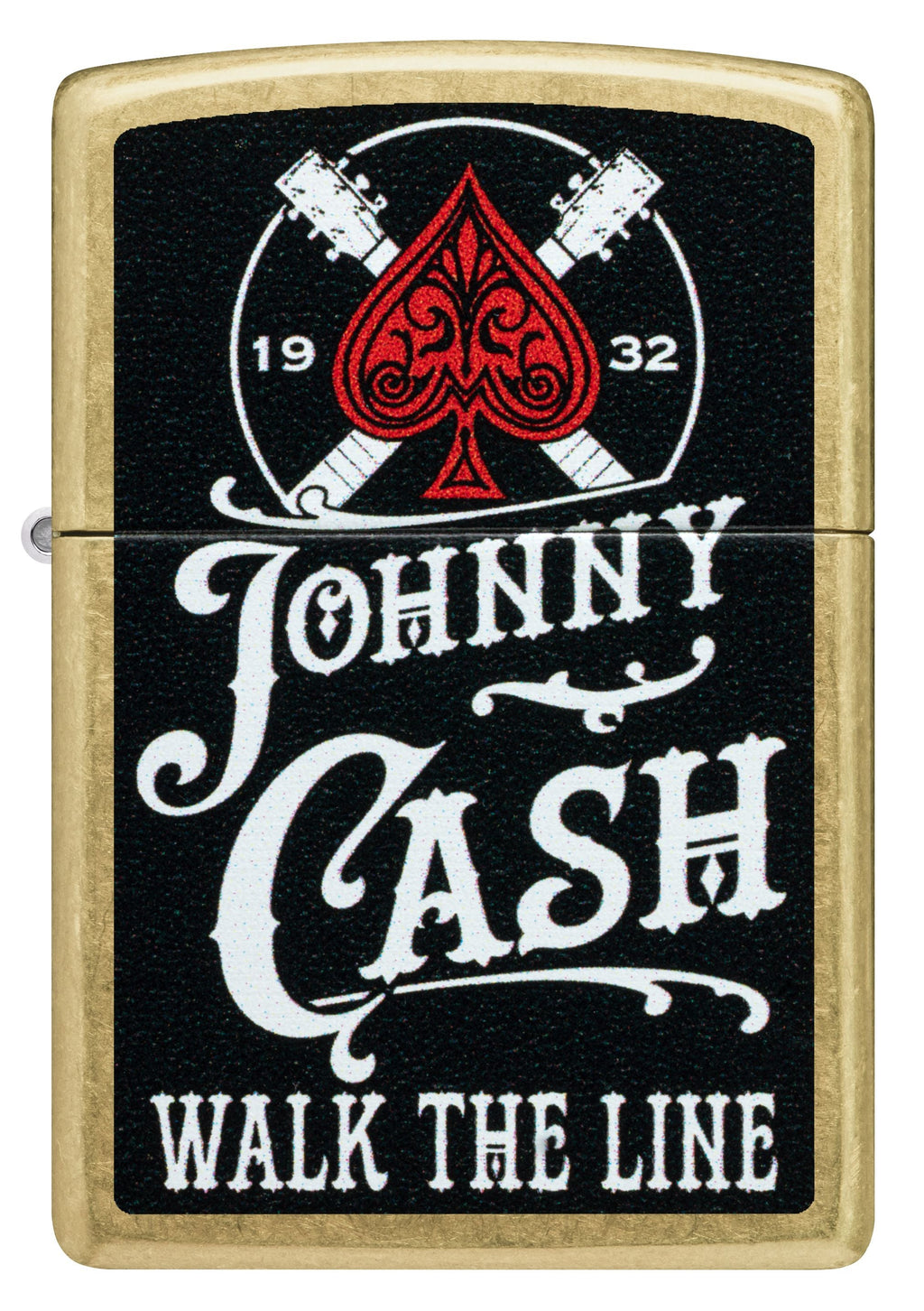 Zippo Johnny Cash Walk the Line, Street Brass Lighter #47245