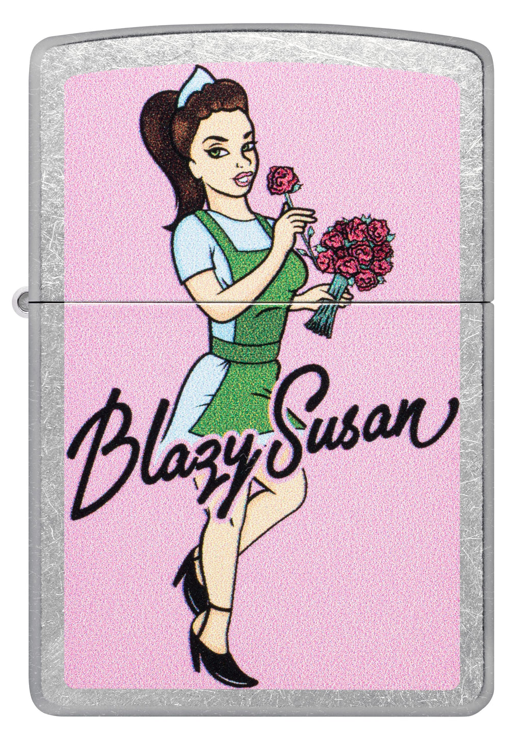 Zippo Blazy Susan Pin Up Girl, Street Chrome Lighter #47193