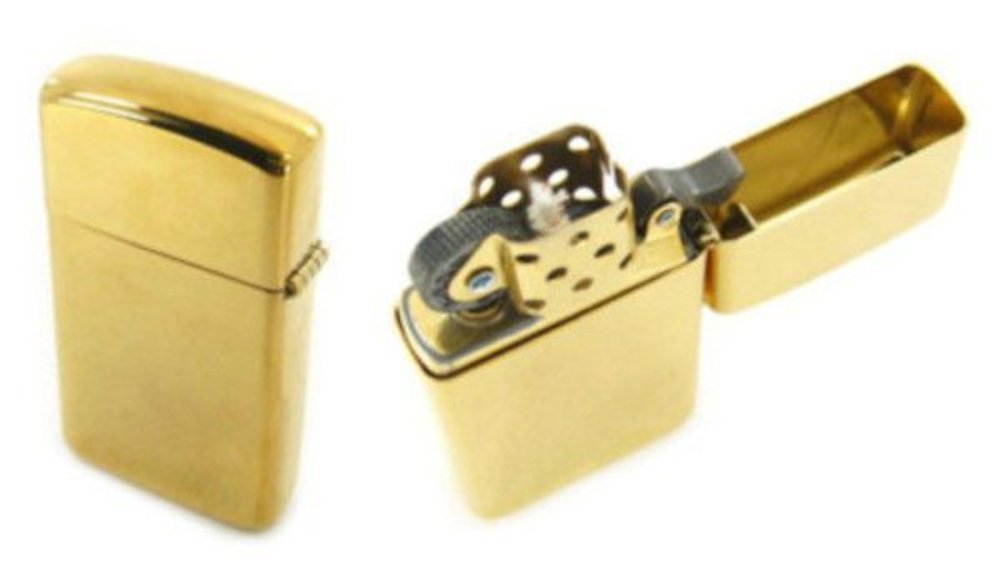 Zippo Slim High Polish, Solid Brass Lighter #1654B