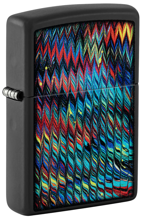 Zippo Paint Pour, Black Matte Lighter #46169