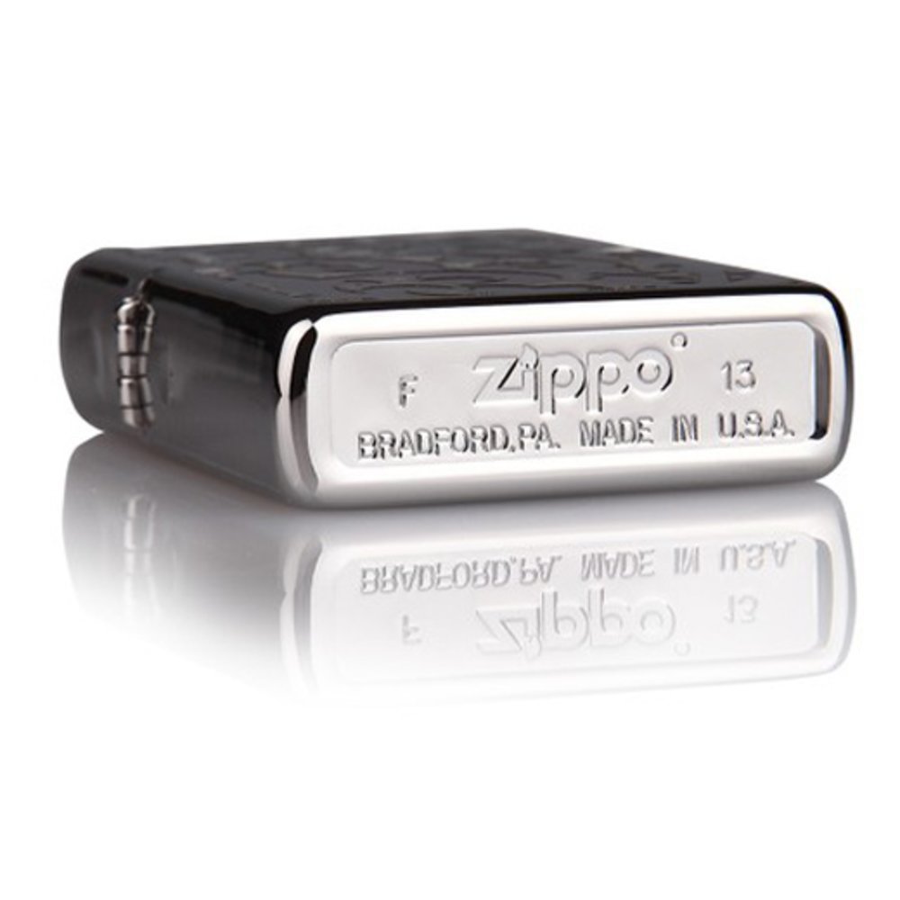 Zippo Filigree Floral Pattern, High Polish Chrome Lighter #28530