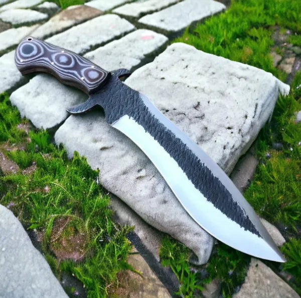 Custom D2 Bowie Knife with Micarta Handle
