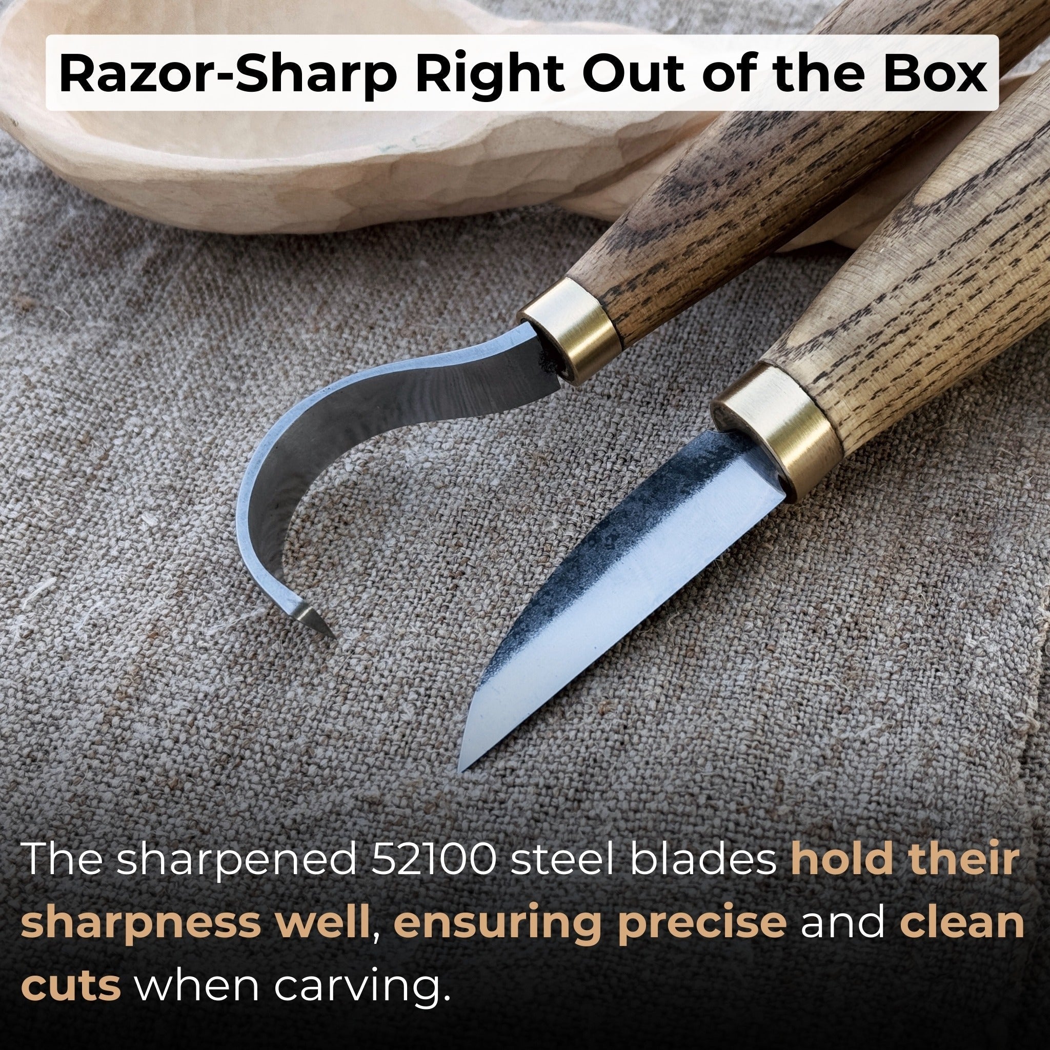 2-Piece Wood Carving Knife Set for Beginners
