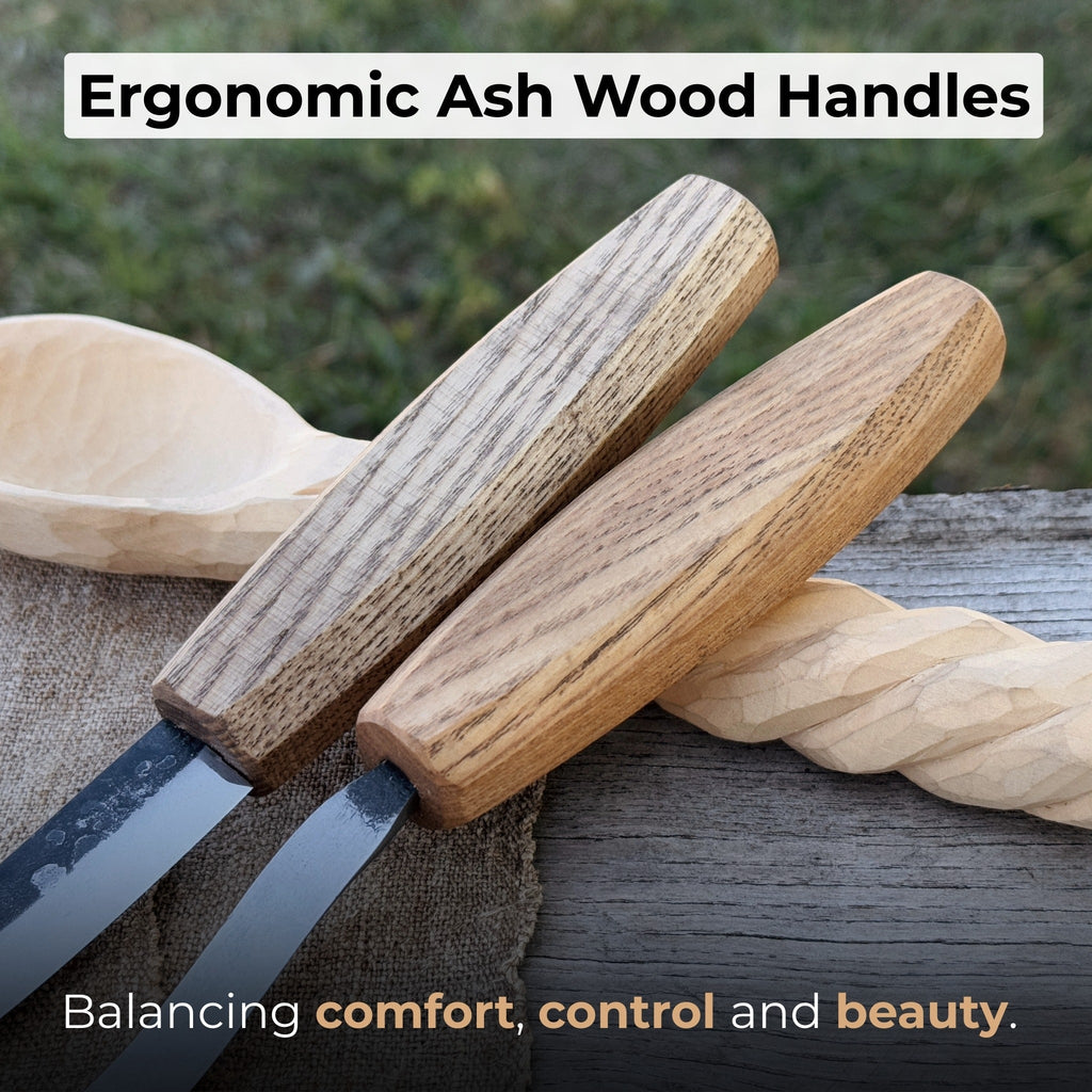2-Piece Wooden Spoon Carving Set