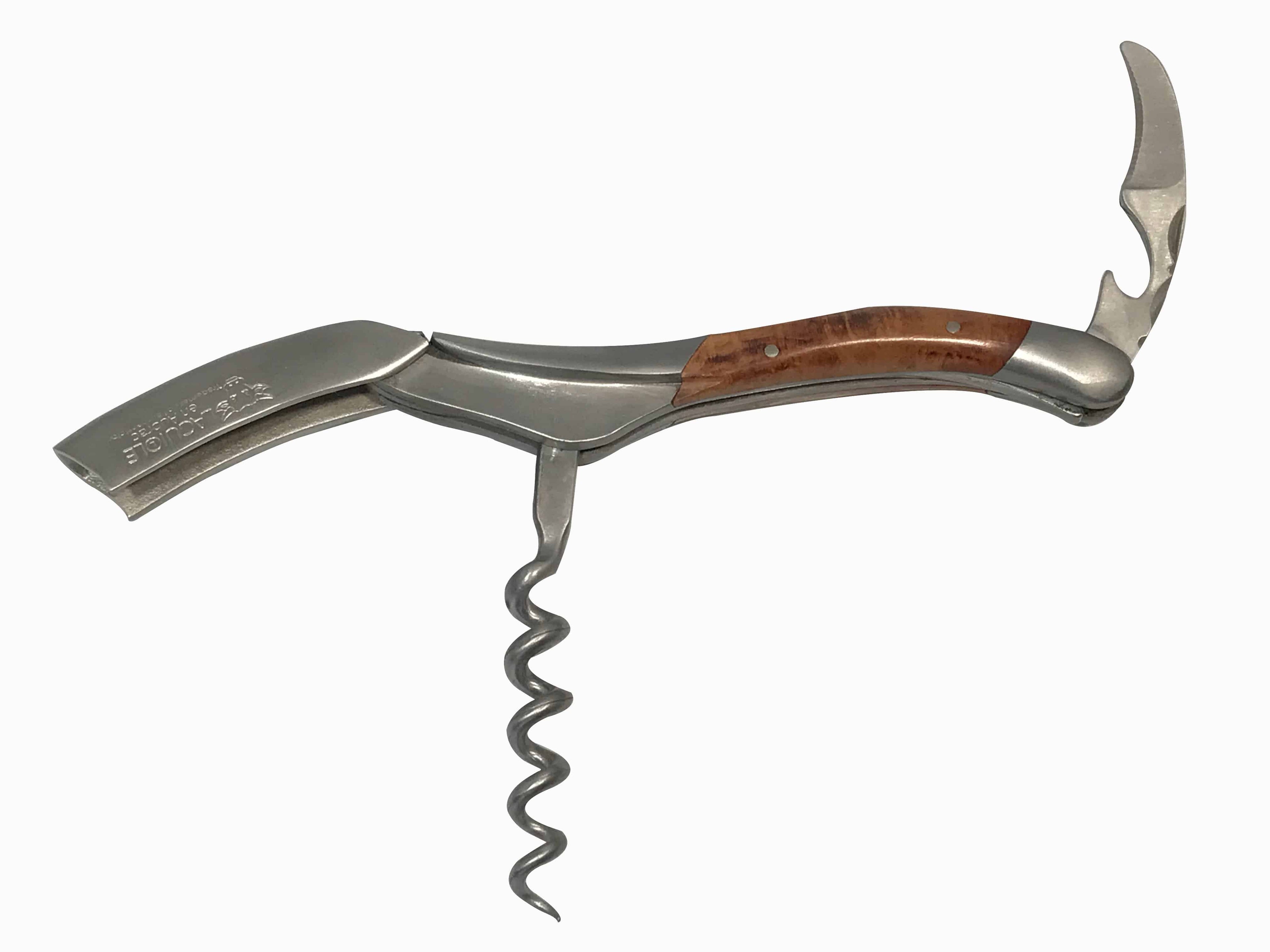 Handcrafted Sommelier Waiter's Corkscrew with Briar Root Handle by Laguiole en Aubrac